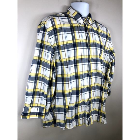 Charles Tyrwhitt Weekend Men's Button Down Shirt Long Sleeve Size XL Yellow - Picture 2 of 13